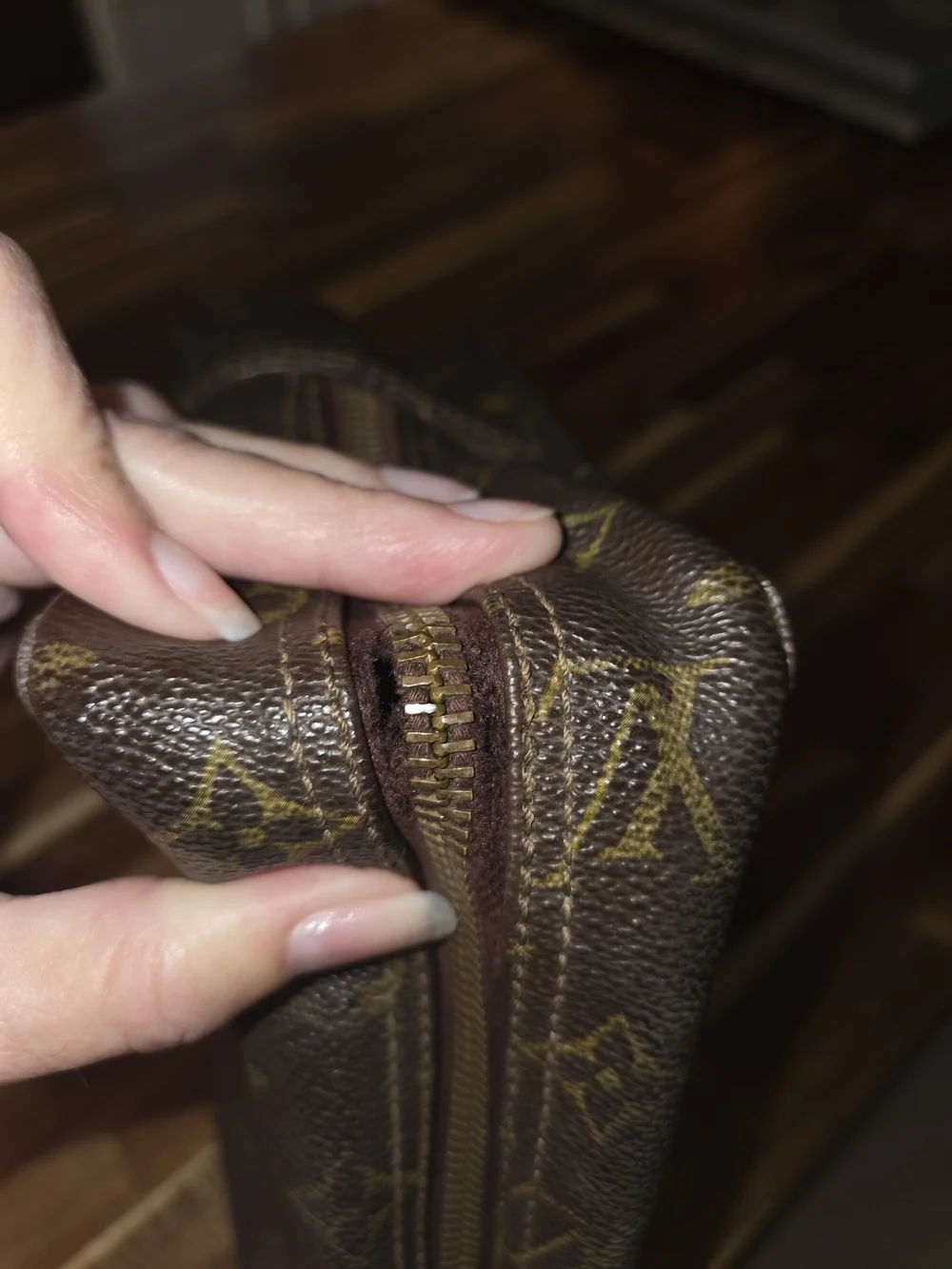 Louis Vuitton Monogram Trousse Toilette Canvas Cosmetic Pouch - Brown